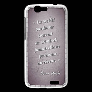 Coque Huawei Ascend G7 Société rêveur Violet Citation Oscar Wilde