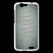 Coque Huawei Ascend G7 Société rêveur Vert Citation Oscar Wilde