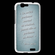 Coque Huawei Ascend G7 Société rêveur Turquoise Citation Oscar Wilde