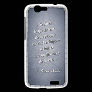 Coque Huawei Ascend G7 Spectateur Bleu Citation Oscar Wilde