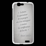 Coque Huawei Ascend G7 Spectateur Gris Citation Oscar Wilde