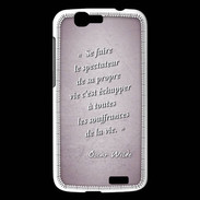 Coque Huawei Ascend G7 Spectateur Rose Citation Oscar Wilde