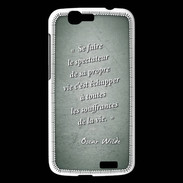 Coque Huawei Ascend G7 Spectateur Vert Citation Oscar Wilde