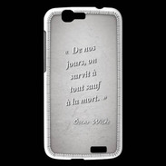 Coque Huawei Ascend G7 Survie mort Gris Citation Oscar Wilde
