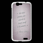 Coque Huawei Ascend G7 Survie mort Rose Citation Oscar Wilde