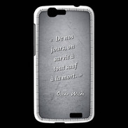 Coque Huawei Ascend G7 Survie mort Noir Citation Oscar Wilde