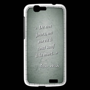 Coque Huawei Ascend G7 Survie mort Vert Citation Oscar Wilde
