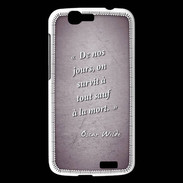 Coque Huawei Ascend G7 Survie mort Violet Citation Oscar Wilde