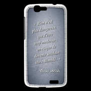 Coque Huawei Ascend G7 Trop moderne Bleu Citation Oscar Wilde