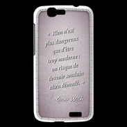 Coque Huawei Ascend G7 Trop moderne Rose Citation Oscar Wilde