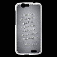 Coque Huawei Ascend G7 Trop moderne Noir Citation Oscar Wilde