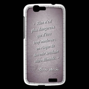 Coque Huawei Ascend G7 Trop moderne Violet Citation Oscar Wilde