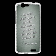 Coque Huawei Ascend G7 Trop moderne Vert Citation Oscar Wilde
