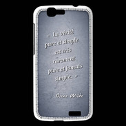 Coque Huawei Ascend G7 Vérité pure Bleu Citation Oscar Wilde