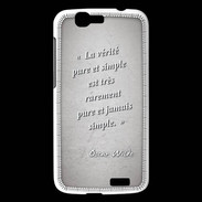 Coque Huawei Ascend G7 Vérité pure Gris Citation Oscar Wilde