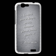 Coque Huawei Ascend G7 Vérité pure Noir Citation Oscar Wilde