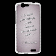 Coque Huawei Ascend G7 Vérité pure Rose Citation Oscar Wilde