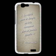 Coque Huawei Ascend G7 Vérité pure Sepia Citation Oscar Wilde