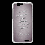 Coque Huawei Ascend G7 Vérité pure Violet Citation Oscar Wilde