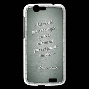 Coque Huawei Ascend G7 Vérité pure Vert Citation Oscar Wilde