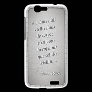 Coque Huawei Ascend G7 Ame nait Gris Citation Oscar Wilde