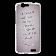 Coque Huawei Ascend G7 Ame nait Rose Citation Oscar Wilde