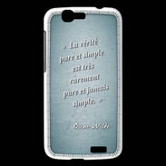 Coque Huawei Ascend G7 Vérité pure Turquoise Citation Oscar Wilde