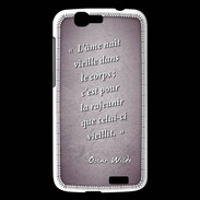 Coque Huawei Ascend G7 Ame nait Violet Citation Oscar Wilde