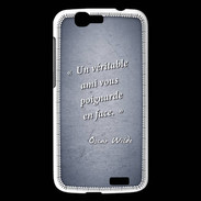 Coque Huawei Ascend G7 Ami poignardée Bleu Citation Oscar Wilde