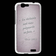 Coque Huawei Ascend G7 Ami poignardée Rose Citation Oscar Wilde