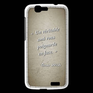 Coque Huawei Ascend G7 Ami poignardée Sepia Citation Oscar Wilde