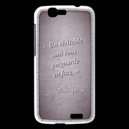 Coque Huawei Ascend G7 Ami poignardée Violet Citation Oscar Wilde