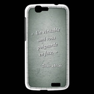 Coque Huawei Ascend G7 Ami poignardée Vert Citation Oscar Wilde