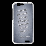 Coque Huawei Ascend G7 Avis gens Bleu Citation Oscar Wilde