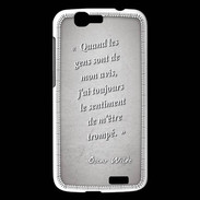 Coque Huawei Ascend G7 Avis gens Gris Citation Oscar Wilde