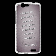 Coque Huawei Ascend G7 Avis gens violet Citation Oscar Wilde