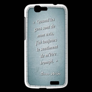 Coque Huawei Ascend G7 Avis gens Turquoise Citation Oscar Wilde