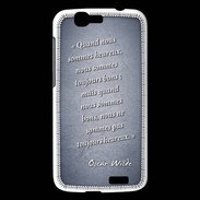 Coque Huawei Ascend G7 Bons heureux Bleu Citation Oscar Wilde