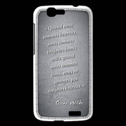 Coque Huawei Ascend G7 Bons heureux Noir Citation Oscar Wilde