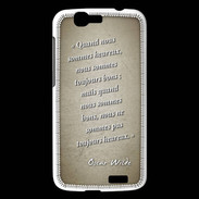 Coque Huawei Ascend G7 Bons heureux Sepia Citation Oscar Wilde