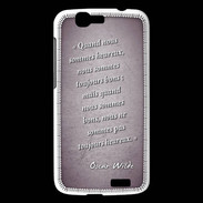 Coque Huawei Ascend G7 Bons heureux Violet Citation Oscar Wilde