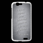 Coque Huawei Ascend G7 Cartes gagnantes Noir Citation Oscar Wilde