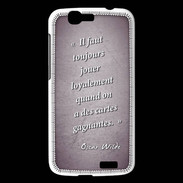 Coque Huawei Ascend G7 Cartes gagnantes Violet Citation Oscar Wilde
