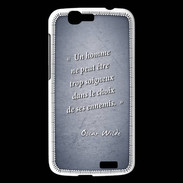 Coque Huawei Ascend G7 Choix ennemis Bleu Citation Oscar Wilde