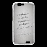 Coque Huawei Ascend G7 Choix ennemis Gris Citation Oscar Wilde