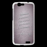 Coque Huawei Ascend G7 Choix ennemis Violet Citation Oscar Wilde