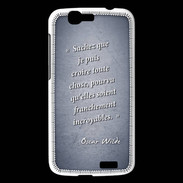 Coque Huawei Ascend G7 Croire Bleu Citation Oscar Wilde