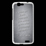 Coque Huawei Ascend G7 Croire Noir Citation Oscar Wilde