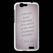 Coque Huawei Ascend G7 Croire Rose Citation Oscar Wilde