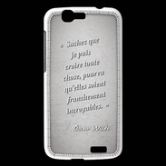 Coque Huawei Ascend G7 Croire Gris Citation Oscar Wilde